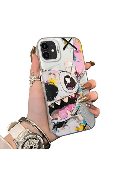 ucuc iPhone 12 Pro Compatible Silicone Edge Hard Back Anti-Fall Stitch Patter...