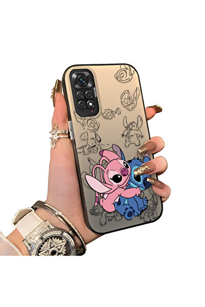 ucuc حافظة مزخرفة بنمط ستيتش متوافقة مع هاتف Xiaomi Redmi Note 11 مصنوعة من ا...