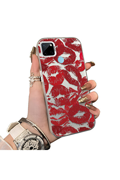 ucuc حافظة من السيليكون المتوافقة مع هاتف Realme C21Y/C25Y ذات حافة صلبة ومضا...