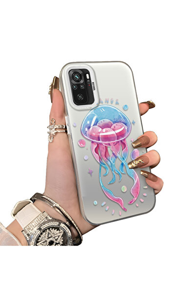 ucuc Xiaomi Redmi Note 10 Compatible Silicone Edge Hard Back Anti-Fall Case S...