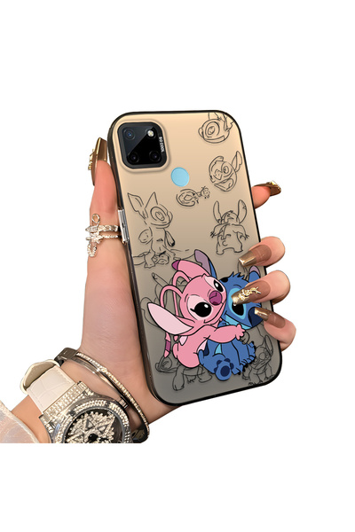 ucuc حافظة من السيليكون المتوافقة مع هاتف Realme C21Y/C25Y ذات حافة صلبة ومضا...