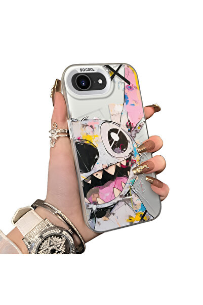 ucuc iPhone 16E Compatible Silicone Edge Hard Back Anti-Fall Stitch Patterned...