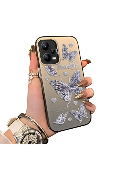 ucuc حافظة من السيليكون المتوافقة مع هاتف Xiaomi Poco X5 5G ذات حافة صلبة ومض...