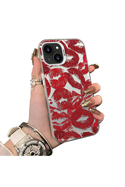 ucuc iPhone 15 Plus/14 Plus Compatible Silicone Edge Hard Back Anti-Fall Lip ...