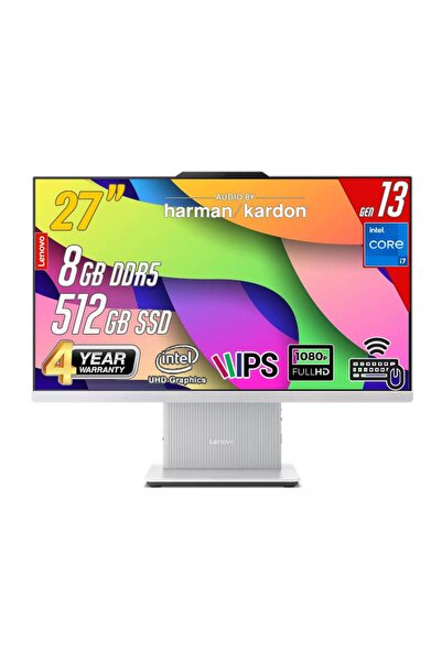 LENOVO IdeaCentre 27IRH9 Intel Core i7-13620H 8GB 512GB 27 FHD FreeDos Beyaz ...