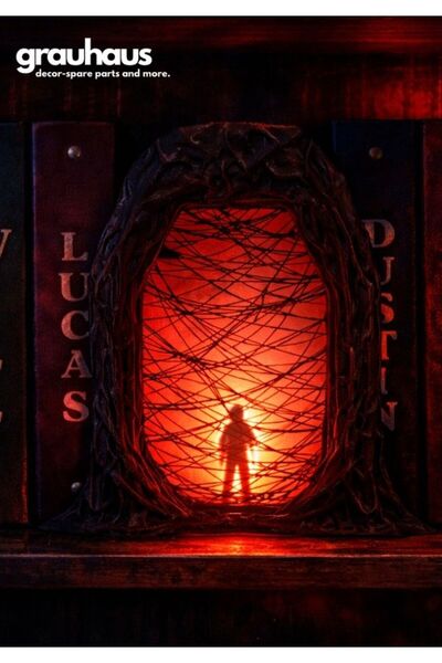 GRAUHAUS Stranger Things Upside Down Işıklı Kitaplık Dekoru