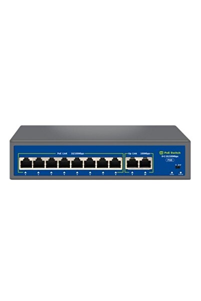 NOVACOM NVC-HIF0820FBL-C 8+2 Port 120W 10/100Mbps Poe Switch