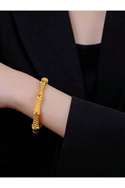 ALZAHR سوار نسائي أنيق مطلي بالذهب عيار 24 قيراط، مثالي للارتداء اليومي، أو ك...