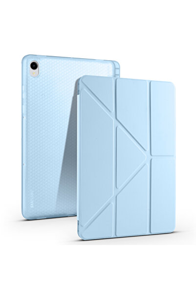 Başkenttekno Samsung Galaxy Tab S11 Case Tri-Folding Case with Pen Compartmen...