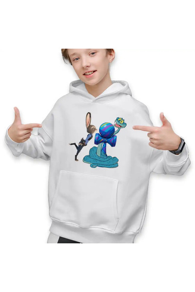 OEM Kids Boys Kendama Sweatshirt Zootopia Gary Judy Policeman Snake Rabbit