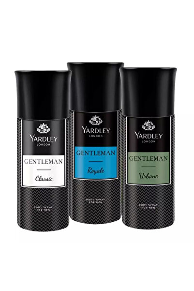 YARDLEY London Mens Body Spray In Asssorted Fragrance- 3X150ml