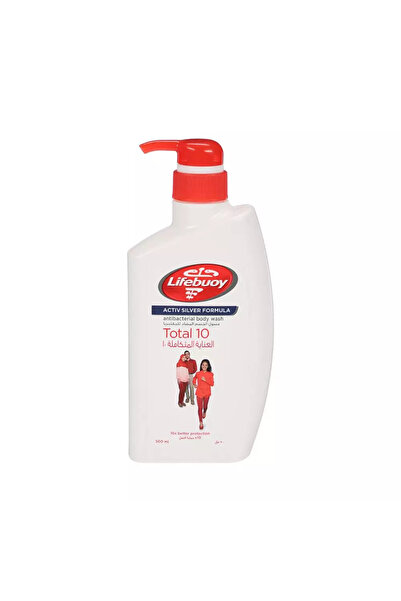 LİFEBUOY غسول الجسم المضاد للبكتيريا توتال 10 أكتيف سيلفر فورميولا - 500 مل