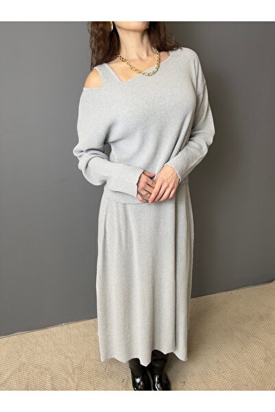 GND Women's 100% Cotton Knitwear Dress-Blouse Two-Piece Set