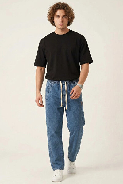 nedo7 Men's Relaxed Fit Baggy Jean Pants 30076 - Indigo