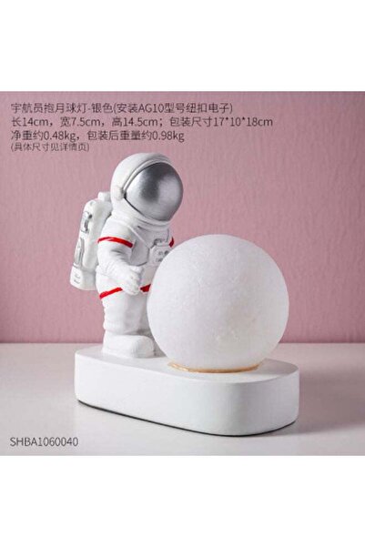 DOMEET 3D Galaxy Crystal Ball Night Light with Astronaut,Table Decor Lamp