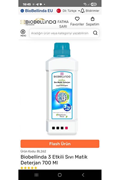 bıobelinda Sivi çamasir deterǰani