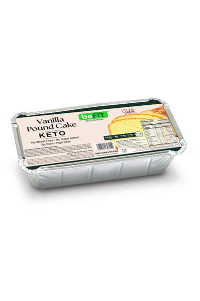 BEFIT LIFESTYLE كيكة باوند بالفانيليا كيتو من بي فيت 350 غرام