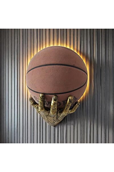 SUME Dekoratif El Şeklinde Duvara Monte Basketbol,Futbol Topu Tutucu Reçine O...