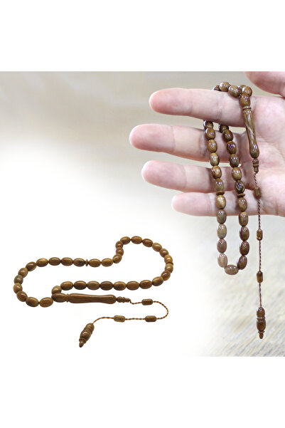 Tesbihane Kuka Tesbih - Systematic - Light Brown - Capsule Cut