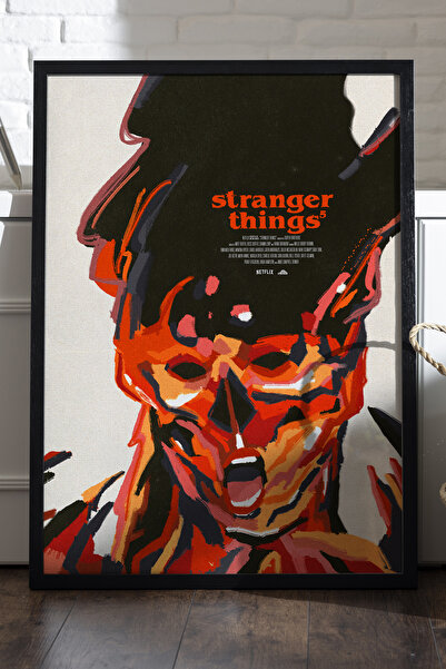 Duvarda Poster cu ramă din lemn negru Stranger Things, pictură murală cu tema...