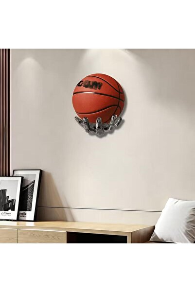 SUME Dekoratif El Şeklinde Duvara Monte Basketbol,Futbol Topu Tutucu Reçine O...