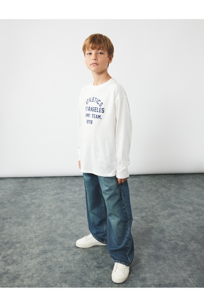 Koton Pamuklu Geniş Paça Denim Pantolon - Loose Fit Jean