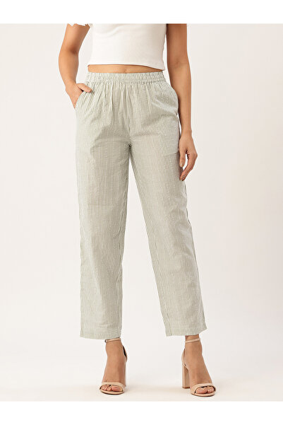 RUE COLLECTION By Styli Women Striped Wide-Leg Trousers