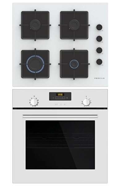 Profilo Digital Plus 7 Fonksiyon Fastpreheat Beyaz 2'li Ankastre Set (Fırın-O...