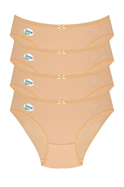 Tusebu Bamboo Women's Skin Color Panties 4-Pack – Soft, Stretchy and Non-Mark...