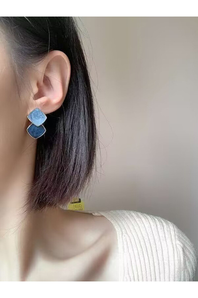 Take Two By Styli Women Rhombus Geometric Earrings