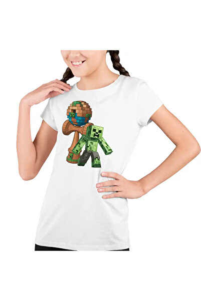 OEM Tricou Copii Fete Kendama Minecraft Creeper Trial