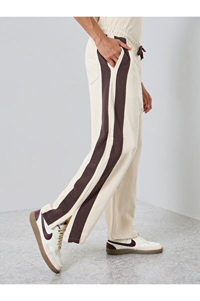 Styli Men Beige Striped Relaxed Joggers