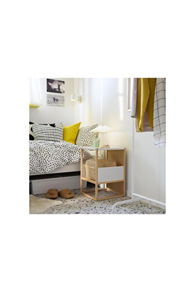 IKEA komodin, bambu-beyaz, 39x39x56 cm