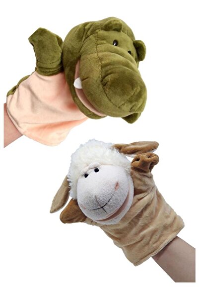 OFİSİNN El Kuklası Hayvan Figürlü Kuzu-Timsah