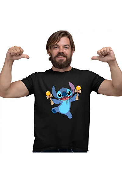 OEM Ανδρικό T-Shirt Kendama Stitch Lilo Cartoon