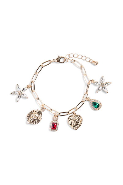 PIECES Kadin Ayarlanabilir Pendant Detayli Plaj Stili Bileklik