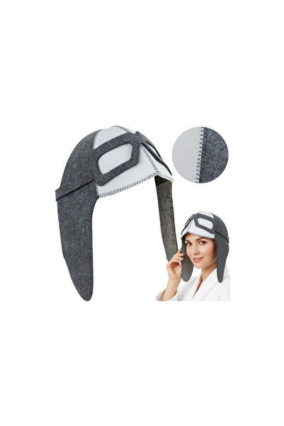 ISO TRADE Căciulă de saună, protecție termică, formă aviator, universală, uni...