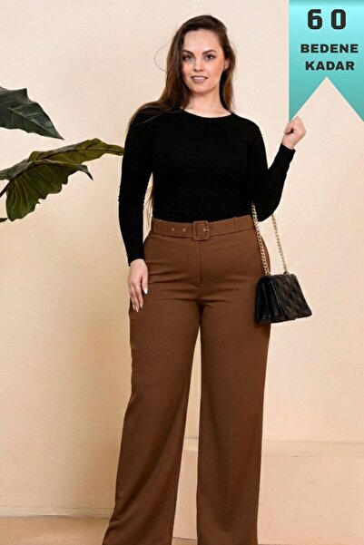 Elmas Tesettür Γυναικεία Ρούχα Μεγάλου Μεγέθους Παντελόνι από Ύφασμα Σκούμπα ...