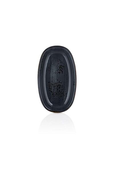 BY BONE Porcelain Balance 24 cm Oval Black Plate