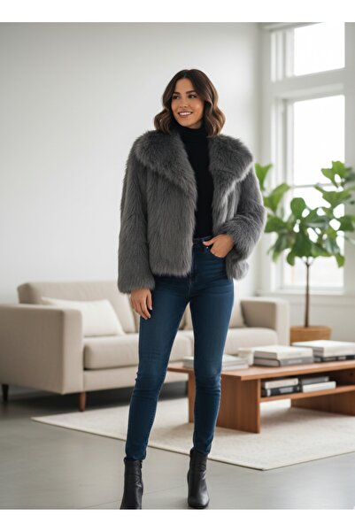 miss meril Meril kürklü kısa mont