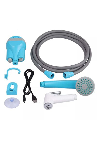 Miskat Trading رأس دش لاسلكي محمول قابل لإعادة الشحن عبر منفذ USB للاستخدام ا...