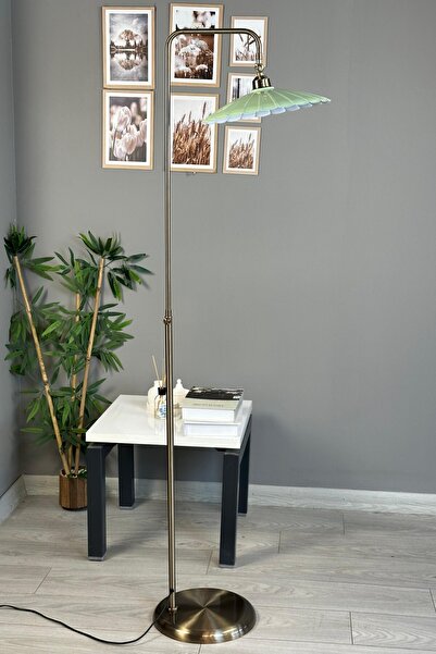 Bamyum Risso Mint Yeşili Hareketli Başlık Eskitme N Gövde Metal Tek Ayaklı La...