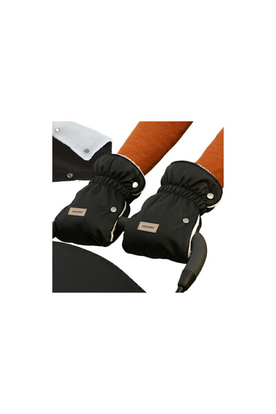 KRUZZEL Insulated stroller gloves, double, snap closure, universal, waterproo...