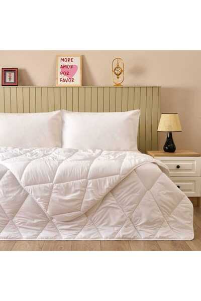 Evidea Soft Çift Kişilik İnce Microfiber Yorgan - Beyaz - 195x215 cm