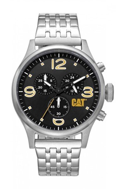 Cat Caterpillar Diam watch with silver bracelet