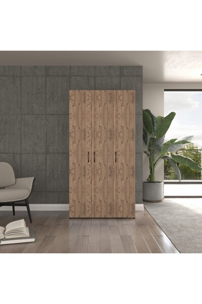 ygdecor 3 Kapaklı Geniş Elbise Dolabı Gardrop