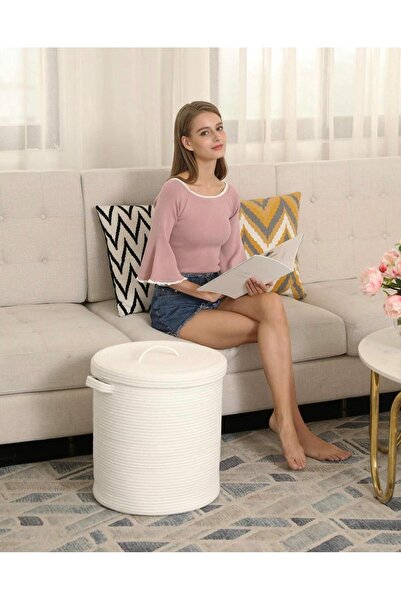 ModaCardin Jute Wicker Basket, Organizer Basket, Wicker Woven Basket 40cm X 35cm