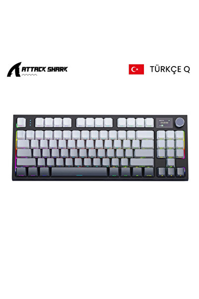 Meyer Gaming Attack Shark K86 2.4G Wireles/Bluetooth/USBC Gasket Kablosuz RGB...