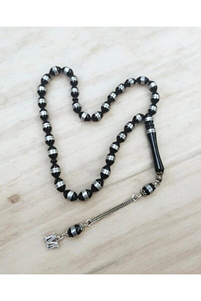 İnan Tesbih Kuka Brass Rosary with Silver Tassels and Silver Letters Kuka Pra...