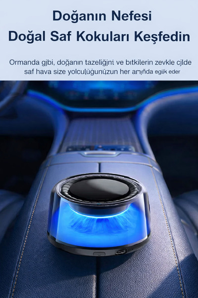 Genel Markalar Otomatik Araç İçi Koku Makinesi Difüzörü Hava Nemlendirici Araç Parfümü Buharlı Şarjlı 800mah